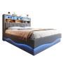 okwish Kinderbett 180x200cm mit LED Stauraum Kinderzimmer Grau ohne Matratze_9