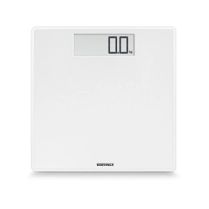 Weiße Leifheit Digital Personenwaage Style Sense Safe 100 mit LCD-Anzeige, 31x31 cm.