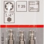 Bosch TX-Bit Pro T25, 3er-Pack, extra hart für Innen-TX Schrauben.