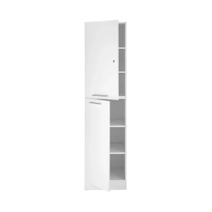 Respekta Hauswirtschaftsraum Set Clara, weiß matt, mit Waschmaschinenschrank und Wäscheschrank.