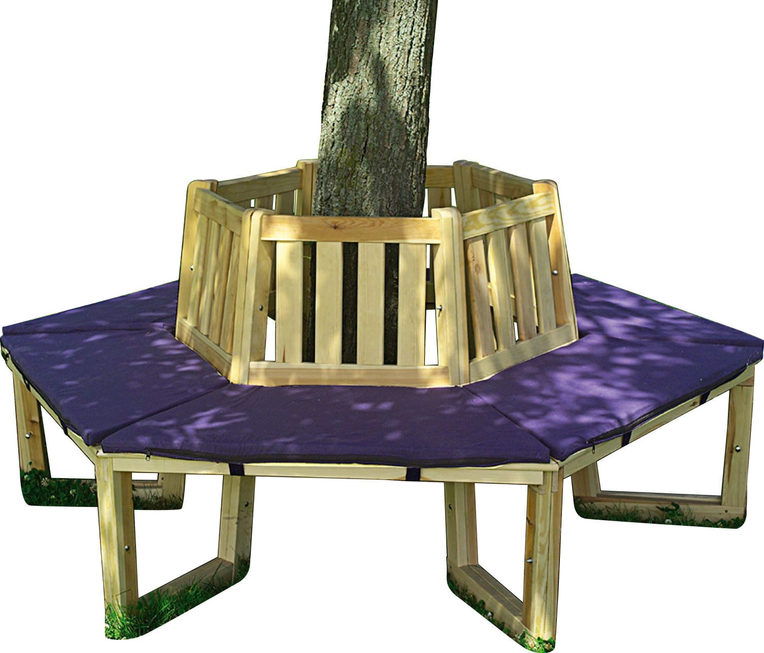 Promadino Baumbank 360° mit Sitzauflagen blau kaufen bei OBI