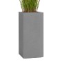 Grauer Pflanzwerk® Tower Pflanzkübel, 50x23x23 cm, mit Bepflanzung.
