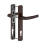 Braune Panto Griffgarnitur Smart Line, 92 mm Lochabstand, für Innentüren.