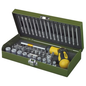 Proxxon Schraubersatz 54-teilig mit knickbarem Ratschen-Schraubendreher