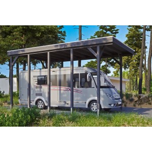 Carport Friesland Caravan Schiefergrau 397 x 708 cm