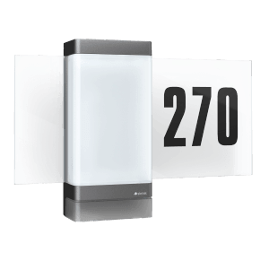 Steinel LED-Hausnummernleuchte L270 SC Anthrazit mit Bewegungsmelder.