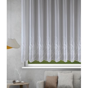 Weißer Sehlbach Fertigstore Waterplant 300x160 cm mit Blätterranken-Muster.