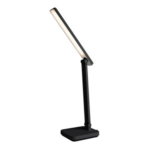 Schwarze LED-Tischleuchte Mover von Näve, 38 cm hoch, für Schreibtisch und Büro.