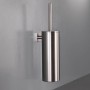Spirella WC-Bürstengarnitur Nyo-Steel Brushed aus gebürstetem Edelstahl, wandmontiert.