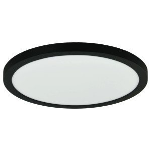 Schwarzes E2 Elektro LED-Panel Space, 24W, runde Deckenleuchte mit einstellbarer Farbtemperatur.