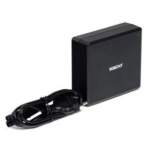 Igloo IPS60 Netzadapter für Kühlboxen, anthrazit, mit Netzkabel.