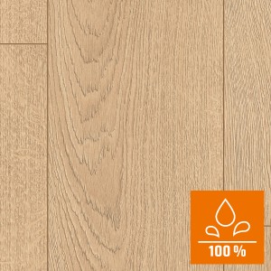 Wasserfestes Egger Aqua+ Laminat Eiche Redmont Hell, 8 mm stark, mit Holzstruktur und 100% Wasserschutz.
