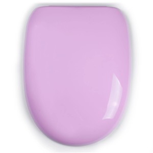 MSV WC-Sitz aus Kunststoff in Rosa, 45,5 x 34 cm, mit Absenkautomatik.
