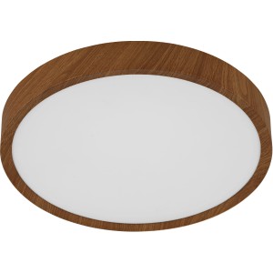 Eglo LED-Deckenleuchte Musurita Ø 34 cm Holzoptik-Natur-Weiß
