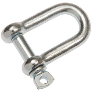 Gerader Conacord Schäkel aus Stahl, silberfarben, 6 mm Durchmesser, für sichere Befestigungen.