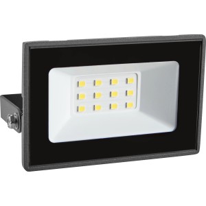 Grauer LED Strahler 10W für Innen und Außen. Kompaktes, modernes Design mit effizienter LED-Technologie.