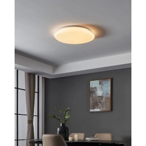 Weiße Eglo LED-Deckenleuchte Sileras-Z mit Kristalleffekt, Ø 60 cm. Smarte Connect.Z Leuchte.