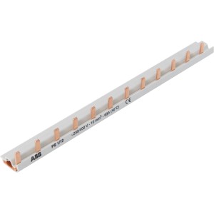 ABB 1-Phasen-Automatenschiene, 12mm² Querschnitt, für bis zu 12 Leitungsschutzschalter.