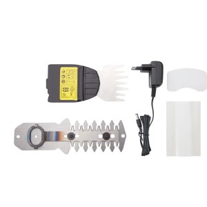 CMI Akku-Gras- und Strauchscherenset C-AGS-3.6/10 mit Aufsätzen und Ladegerät.