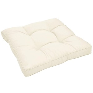 Beautissu XLuna Loungekissen Sitz, 70x70cm, Natur, für Gartenmöbel & Rattanmöbel.