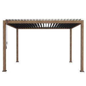 Pergola Mirador Deluxe 3 m x 4 m Ebenholz Braun Nachbildung