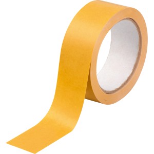 Gelbes LUX Verlegeband, 25 m x 38 mm, doppelseitiges Klebeband für Bodenbeläge.