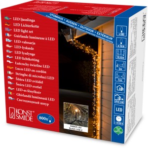 Konstsmide Micro LED Lichterkette 800 bernsteinfarbene Dioden