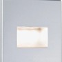 Paulmann LED-Einbaustrahler Edge, eckig, chrom matt, warmweißes Licht für Wandmontage.
