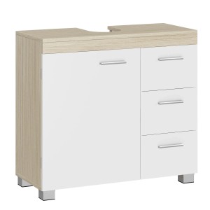 Songmics Waschbeckenunterschrank Custos-old 30 x 70 x 64 cm Weiß-Beige