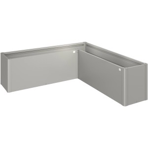 Biohort Pflanzbeet Belvedere Midi, Gr. L200, Quarzgrau-Metallic, Metall-Hochbeet für Garten und Balkon.