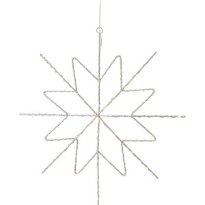 Metall-Schneeflocke LED Grau