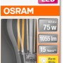 Osram LED-Lampe E27 in Glühlampenform, 7,8W, 1055lm, dimmbar, warmweiß.