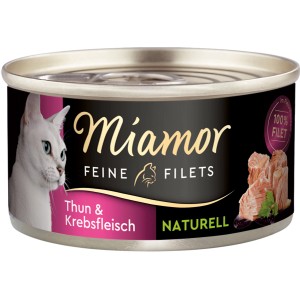 Miamor Katzen-Nassfutter Thunfisch & Krebs, 80g Dose mit Filetstückchen.
