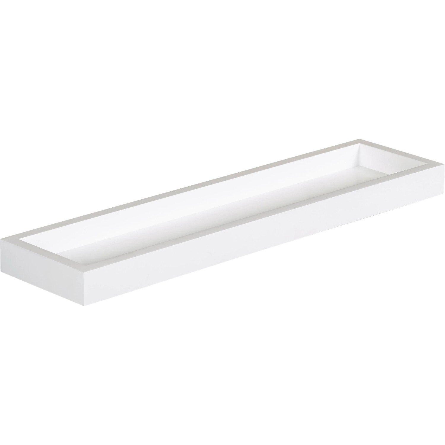 Weißes OBI Wandboard Loire, 40x15x4 cm, für Regalböden und Möbelbau.