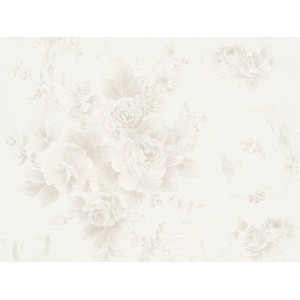 A.S. Création Vliestapete Romantico Blumen Silber FSC®