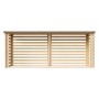 TIMBELA Brennholzregal M203, 6,7 m³, aus Holz mit Pultdach für Kaminholz und mehr.