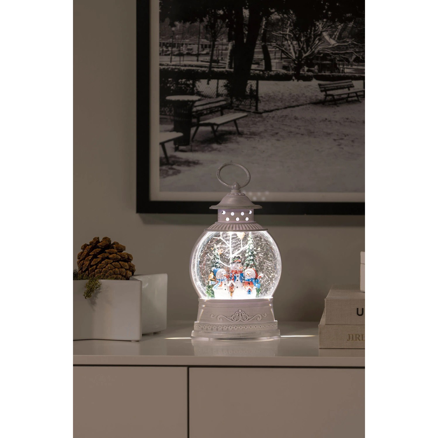 Konstsmide Wasserlaterne mit Schneemännern für Innen 21 cm x 12,6 cm Weiß kaufen bei OBI