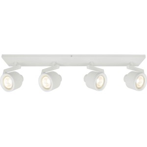 Weißer OBI LIGHTING Halogen-Spot Gradara mit 4 einstellbaren Strahlern.