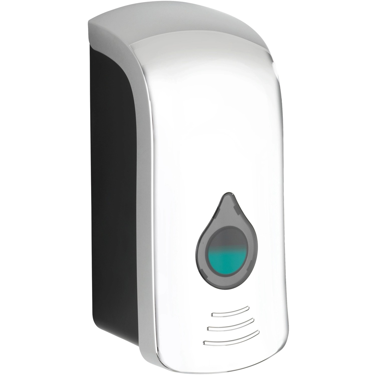 Wenko Ranera L Seifenspender/Desinfektionsmittelspender, Chrom/Schwarz, 740ml Fassungsvermögen.