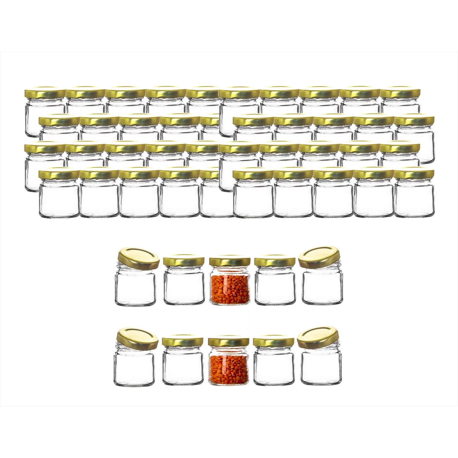 BigDean 50X Kleine Marmeladengläser 53 Ml Made In Germany Gläschen Mit Schraub Deckel Mini Einmachgläser Honiggläser Probiergläser kaufen bei OBI