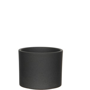 Dunkelgrauer, matter Übertopf Era von Mica Decorations, Ø 15 cm.