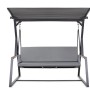 Graues Hollywoodschaukel-Kissen Setgarden Flat, 120x60x7cm, für 2-Sitzer Schaukel.