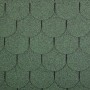Grüne Bitumen-Biberschindeln für die Bedachung, 2 m² Paket.
