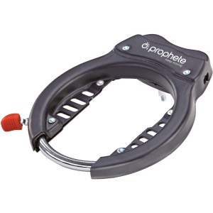 Rex Bike Rahmenschloss für Trägerplattenbefestigung, mit rotem Schieber.