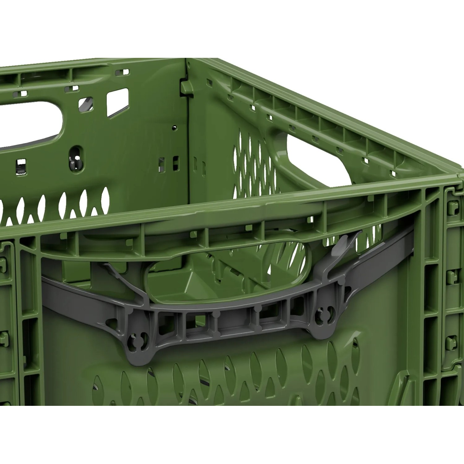 Ernte-Klappbox grün mit grauem Griff 40 cm x 30 cm x 18 cm 16 l kaufen bei