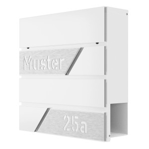 Heidemann Briefkasten DESIGNline BK1 inkl. Personalisierung Weiß
