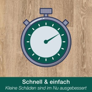 Symbolbild: Schnelle Reparatur von Eichenholz mit dem Bona Home Repair Set.