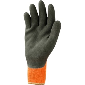 Winter-Arbeitshandschuh Powergrab Thermo Gr. 11, grau mit orangefarbenem Bund.