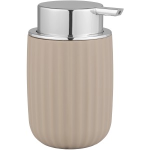 Beiger Wenko Seifenspender Agropoli mit Chrom-Pumpe, 250 ml Fassungsvermögen.
