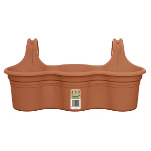 Florus Hängetopf Mediterran Trio, Terra, für Balkongeländer bis 6 cm Breite.